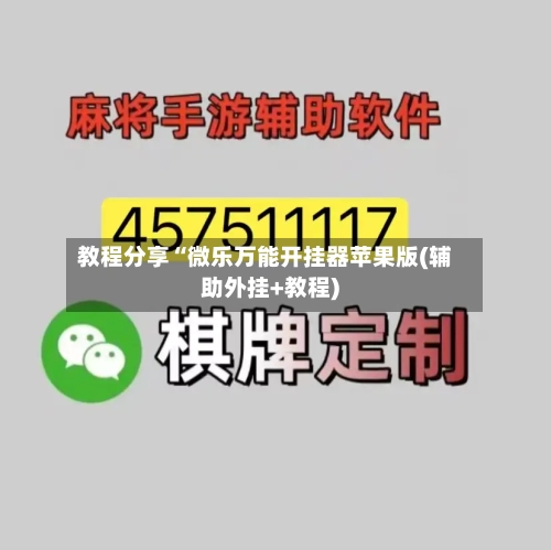 教程分享“微乐万能开挂器苹果版(辅助外挂+教程)