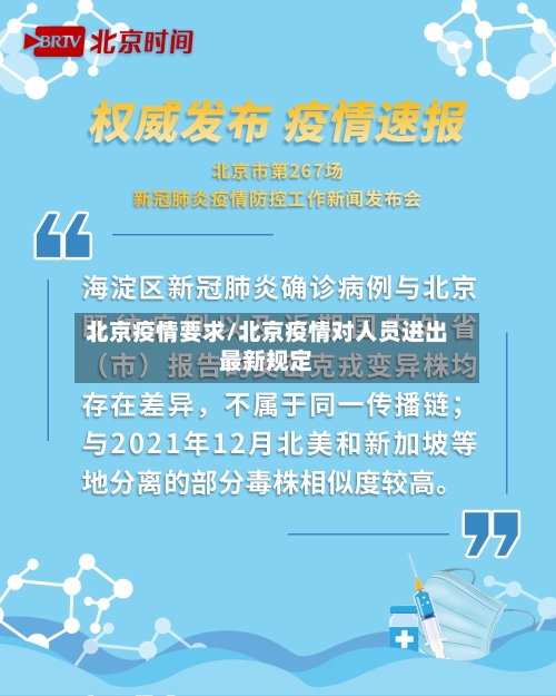 北京疫情要求/北京疫情对人员进出最新规定