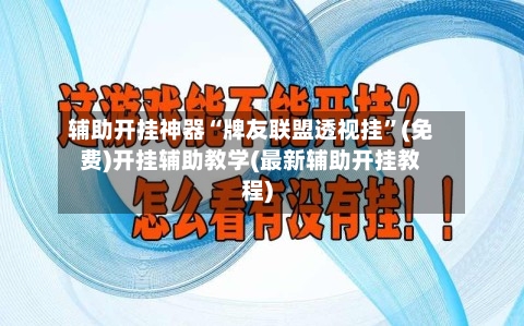 辅助开挂神器“牌友联盟透视挂”(免费)开挂辅助教学(最新辅助开挂教程)-第3张图片