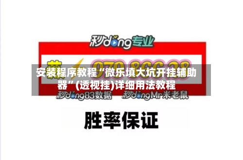 安装程序教程“微乐填大坑开挂辅助器”(透视挂)详细用法教程