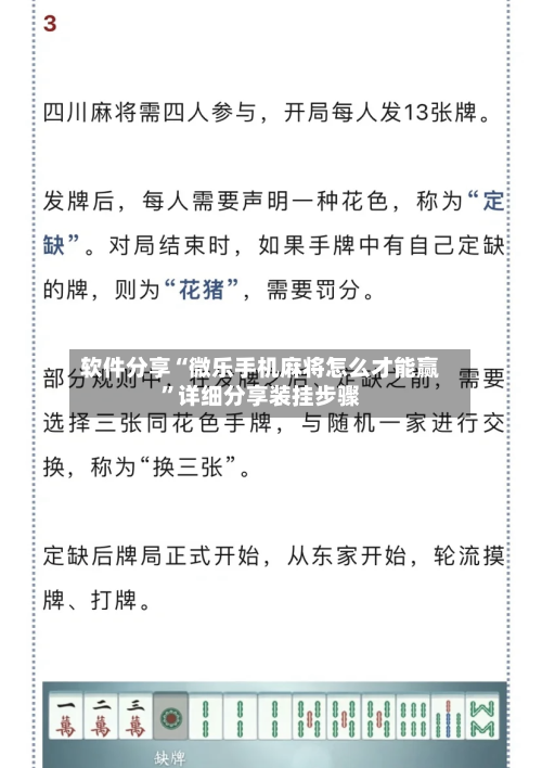 软件分享“微乐手机麻将怎么才能赢”详细分享装挂步骤-第2张图片