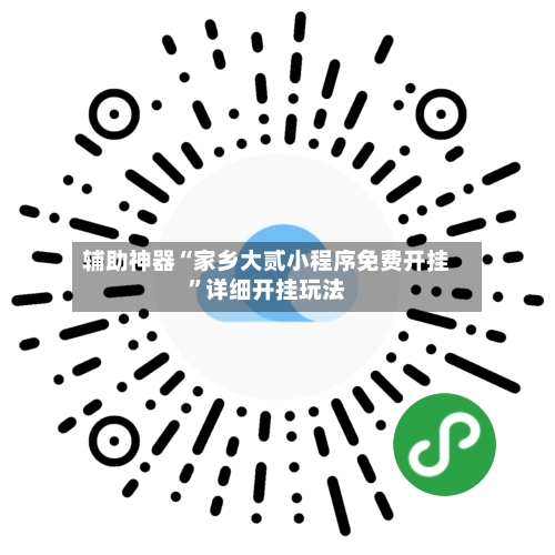 辅助神器“家乡大贰小程序免费开挂”详细开挂玩法-第2张图片