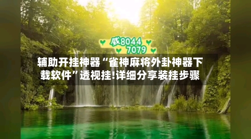 辅助开挂神器“雀神麻将外卦神器下载软件”透视挂!详细分享装挂步骤-第2张图片