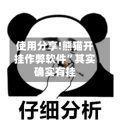 使用分享!熊猫开挂作弊软件	”其实确实有挂-第2张图片