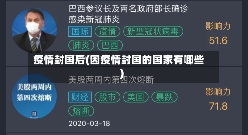 疫情封国后(因疫情封国的国家有哪些)