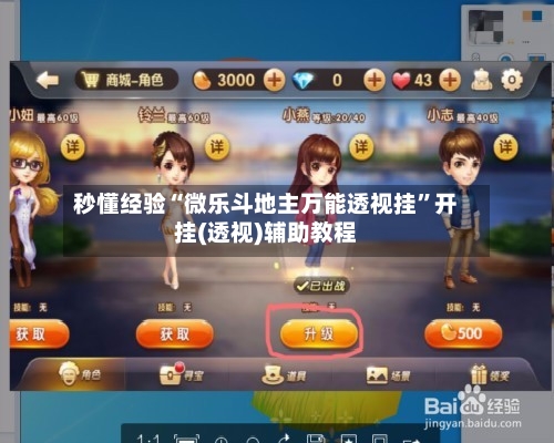 秒懂经验“微乐斗地主万能透视挂”开挂(透视)辅助教程-第3张图片