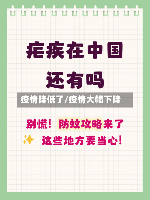 疫情降低了/疫情大幅下降