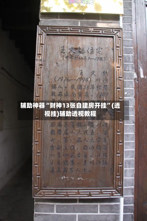 辅助神器“财神13张自建房开挂”(透视挂)辅助透视教程-第1张图片