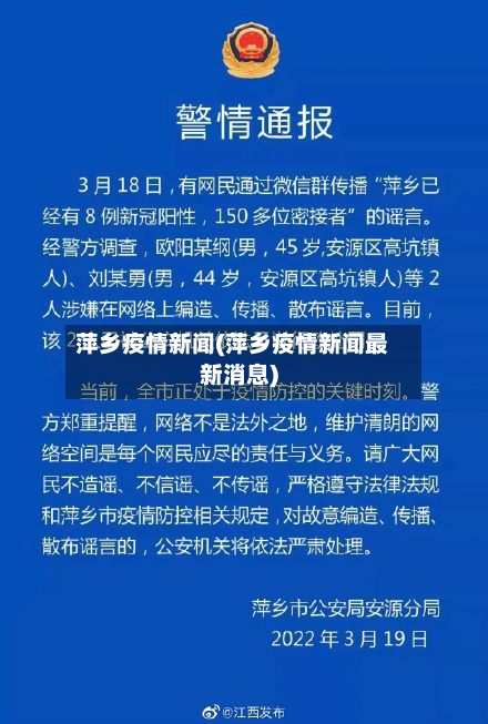 萍乡疫情新闻(萍乡疫情新闻最新消息)