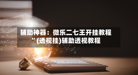 辅助神器：微乐二七王开挂教程”(透视挂)辅助透视教程-第2张图片