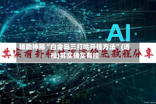 辅助神器“白金岛三打哈开挂方法”(透视)其实确实有挂-第3张图片