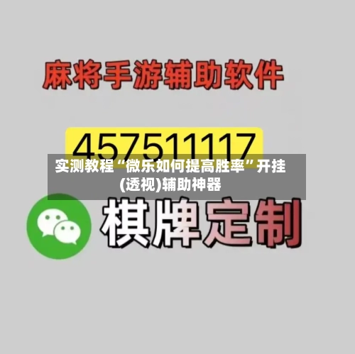 实测教程“微乐如何提高胜率”开挂(透视)辅助神器-第3张图片