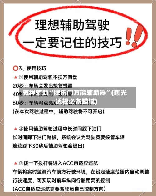 教程辅助“牌乐门万能辅助器”(曝光透视必备猫腻)