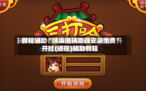 教程辅助“陕麻圈辅助器安装免费”开挂(透视)辅助教程-第3张图片