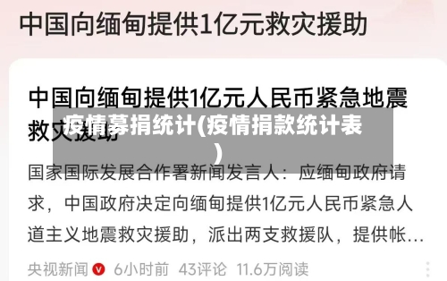 疫情募捐统计(疫情捐款统计表)