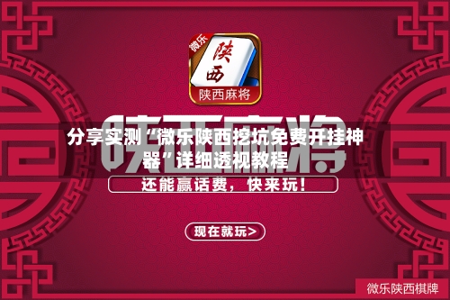 分享实测“微乐陕西挖坑免费开挂神器”详细透视教程-第2张图片