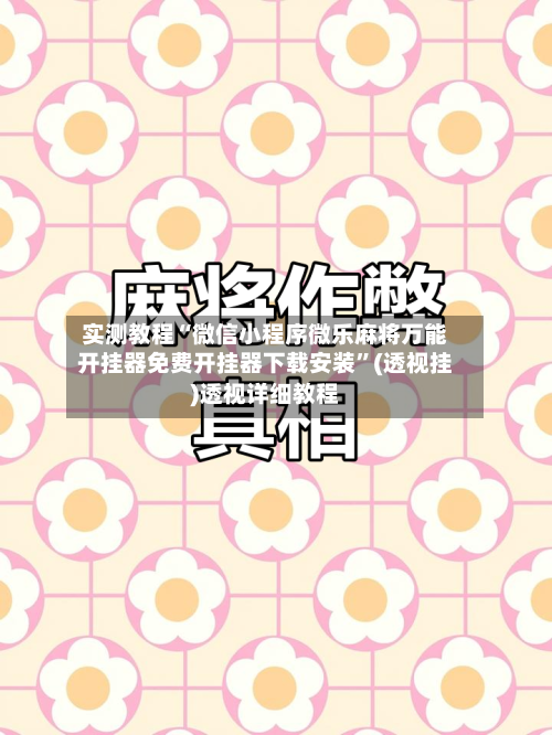 实测教程“微信小程序微乐麻将万能开挂器免费开挂器下载安装”(透视挂)透视详细教程-第2张图片