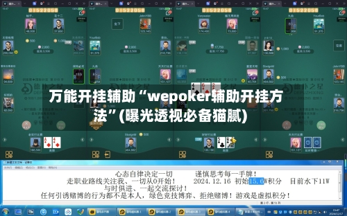 万能开挂辅助“wepoker辅助开挂方法”(曝光透视必备猫腻)-第2张图片
