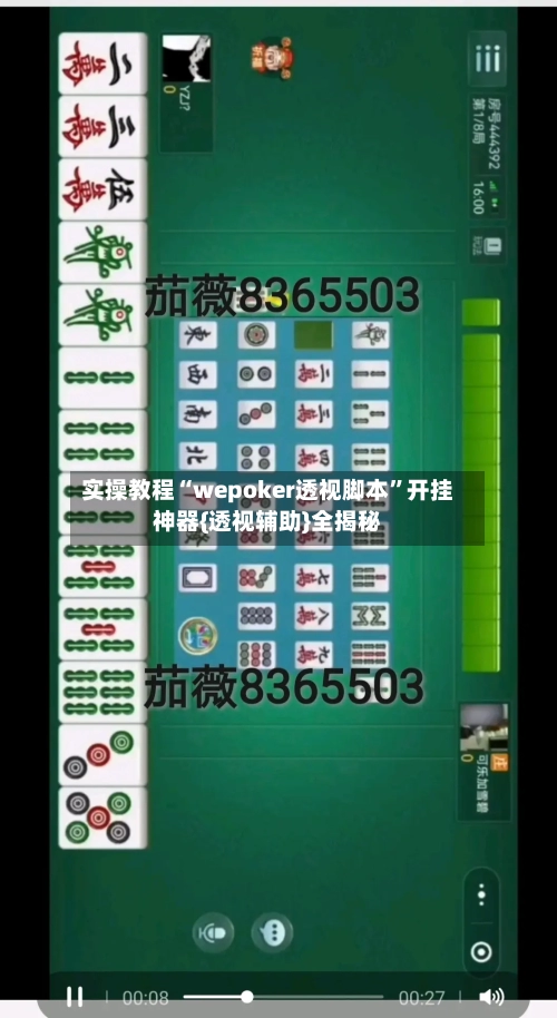 实操教程“wepoker透视脚本”开挂神器{透视辅助}全揭秘