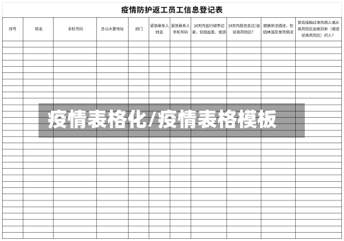 疫情表格化/疫情表格模板-第2张图片