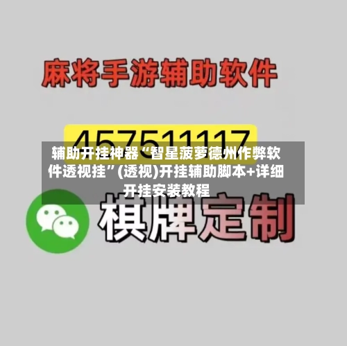 辅助开挂神器“智星菠萝德州作弊软件透视挂”(透视)开挂辅助脚本+详细开挂安装教程
