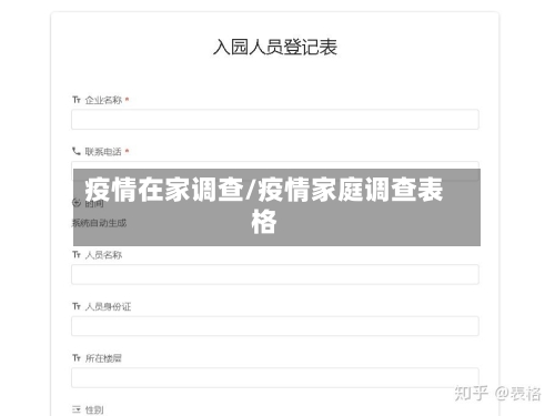 疫情在家调查/疫情家庭调查表格-第2张图片