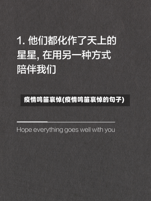 疫情鸣笛哀悼(疫情鸣笛哀悼的句子)