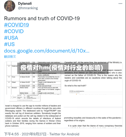疫情对hm(疫情对行业的影响)