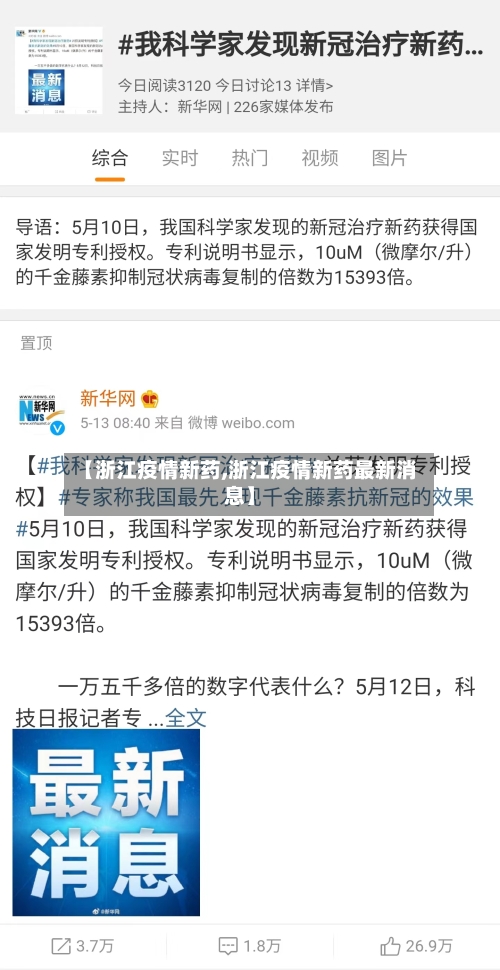 【浙江疫情新药,浙江疫情新药最新消息】