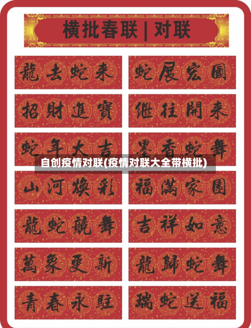 自创疫情对联(疫情对联大全带横批)-第1张图片