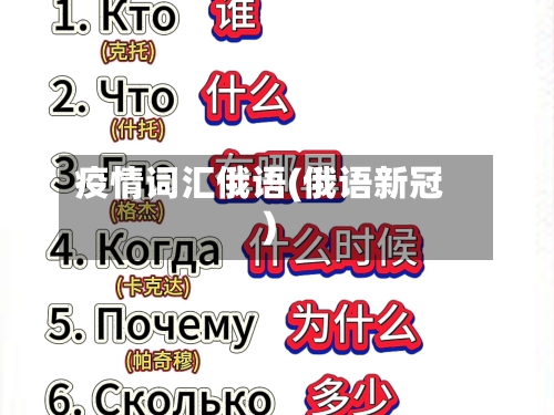 疫情词汇俄语(俄语新冠)-第2张图片