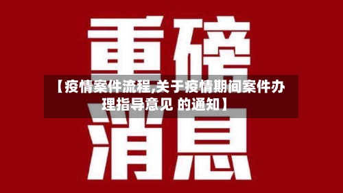 【疫情案件流程,关于疫情期间案件办理指导意见 的通知】-第3张图片