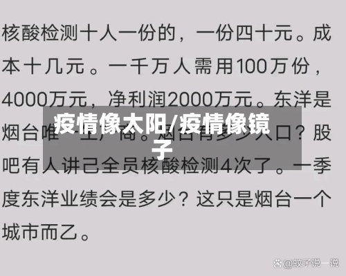 疫情像太阳/疫情像镜子-第3张图片