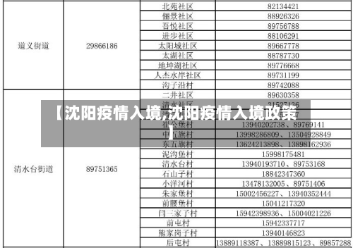【沈阳疫情入境,沈阳疫情入境政策】-第1张图片