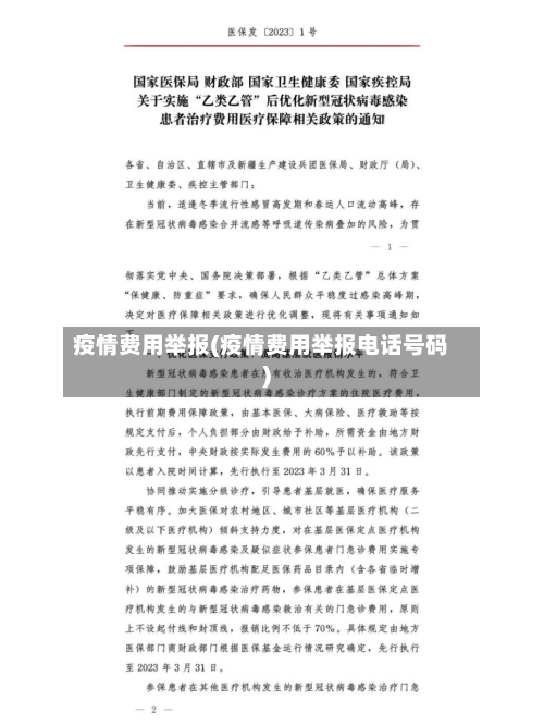 疫情费用举报(疫情费用举报电话号码)-第1张图片